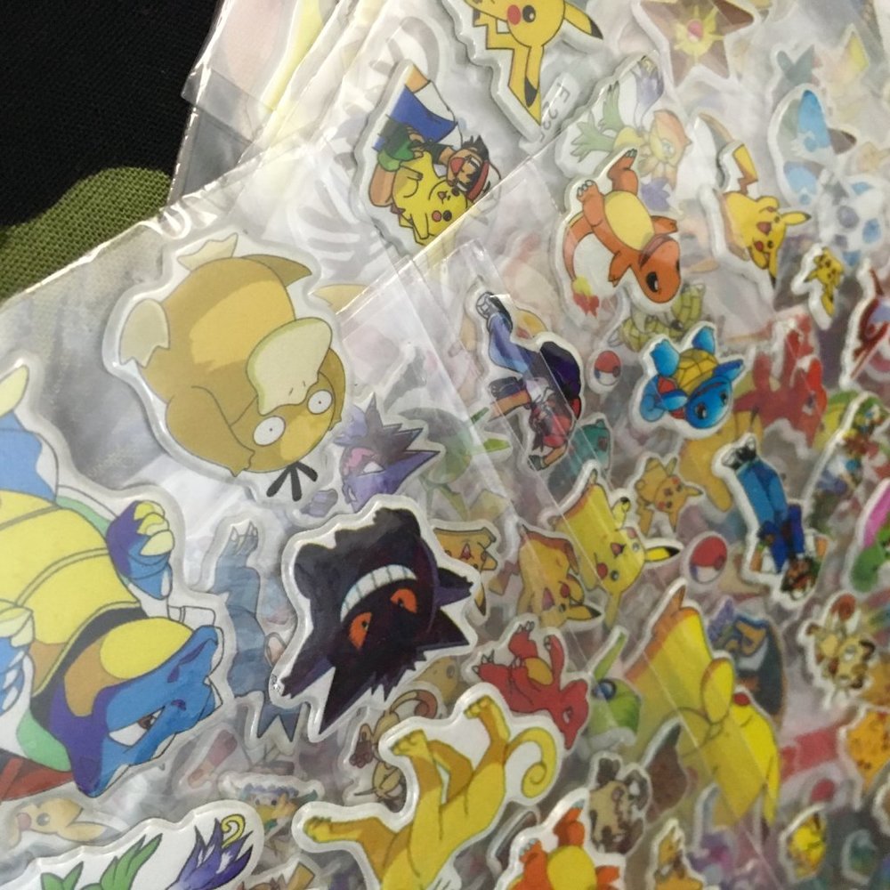 MY POKEMON PUFFY FOAM STICKER COLLECTION LOT
